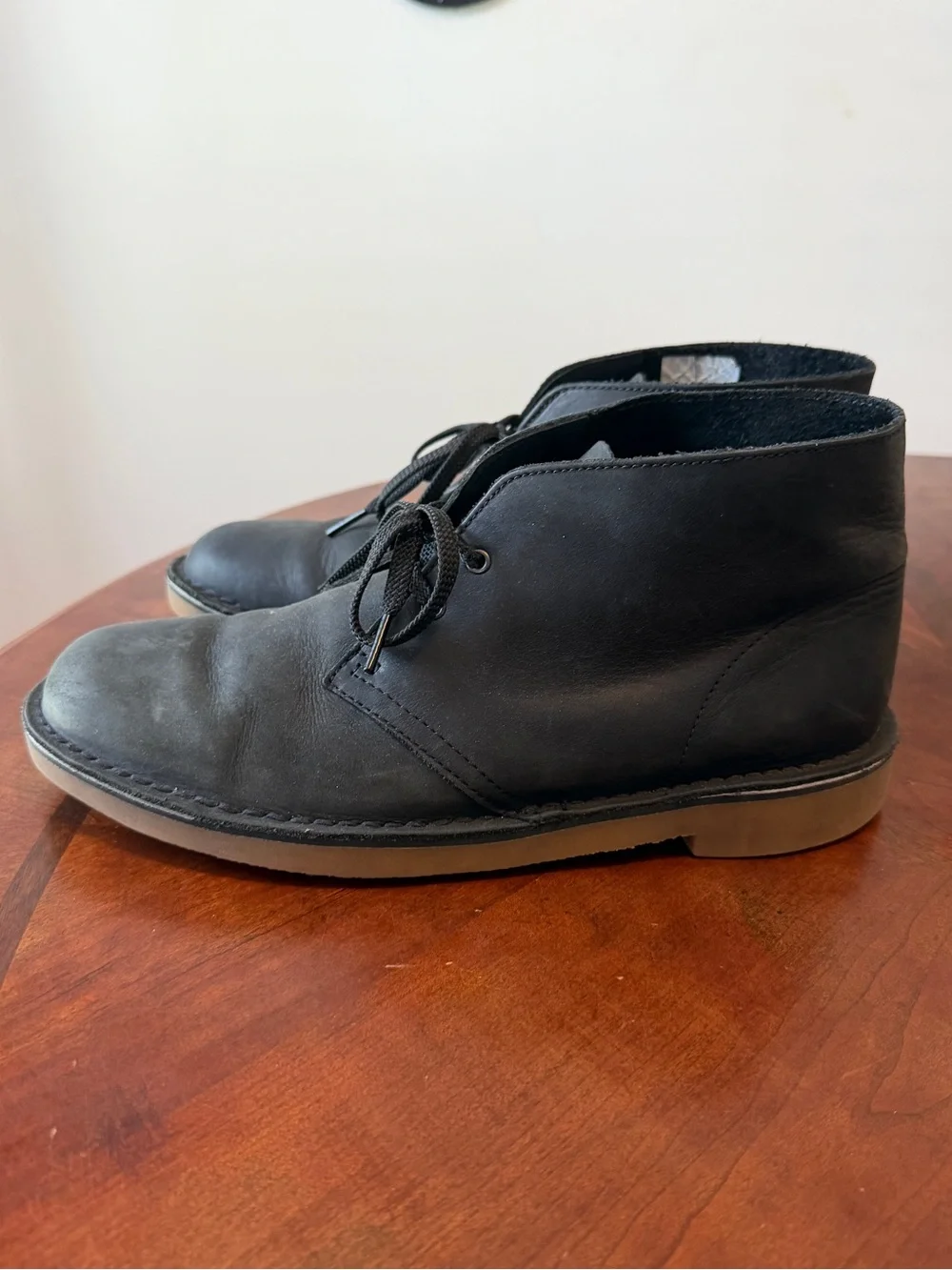 Clarks Bushacre ll Chukka Boot Black Leather Lace up Ankle Boots Men’s Size 9.5